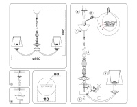 Подвесная люстра Ambrella Light LH75025