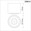 358814 OVER NT21 378 черный Светильник накладной светодиодный IP20 LED 18W 1600Лм 4000K 220V GESSO